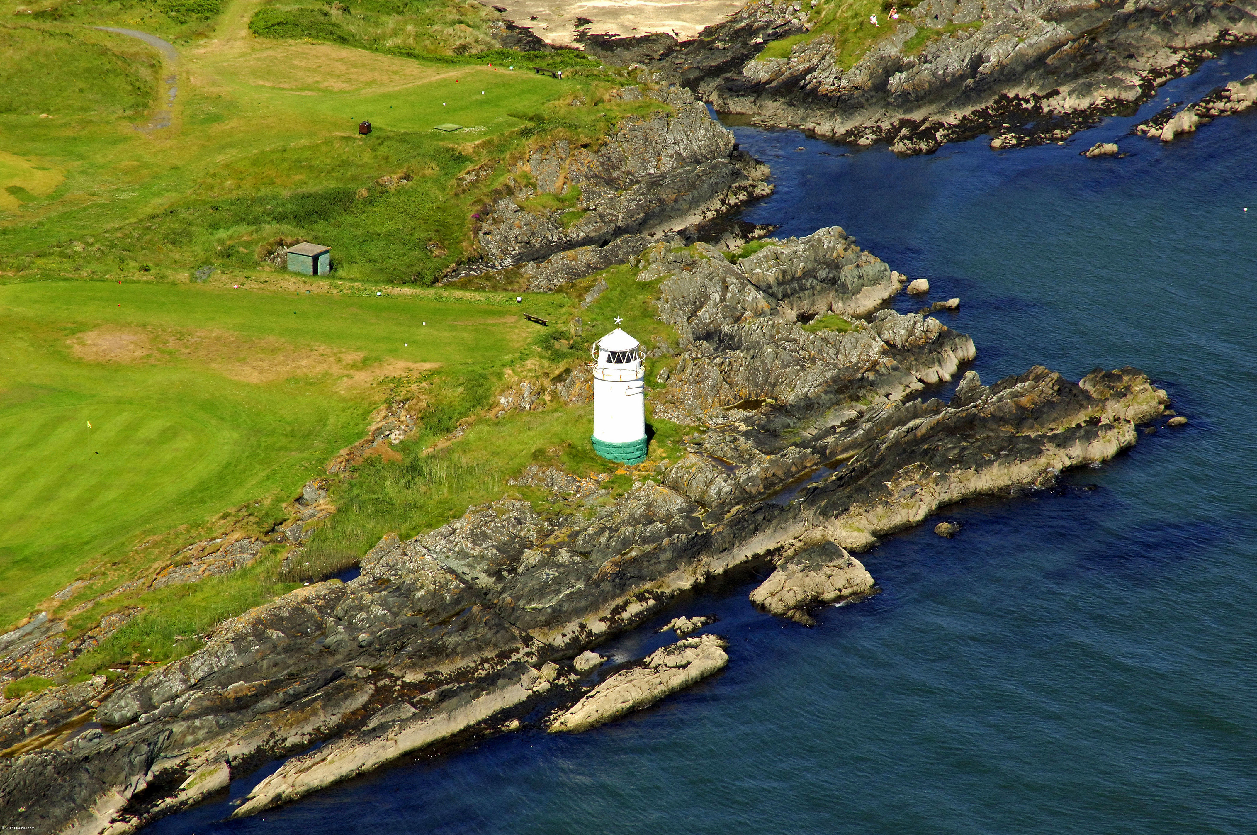 Warren Point Light Lighthouse in Greencastle, Greencastle Golf Course