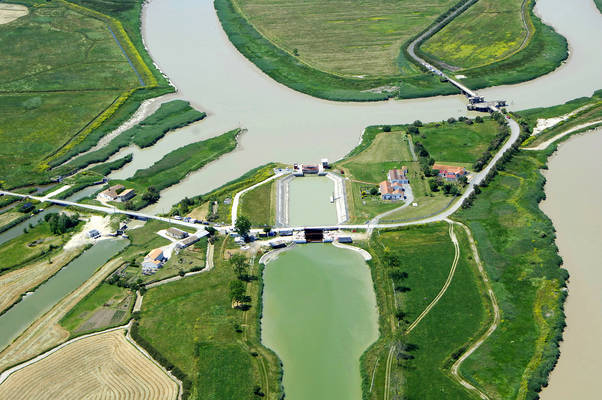 The Sea Lock at the Maritime Canal Of Marans