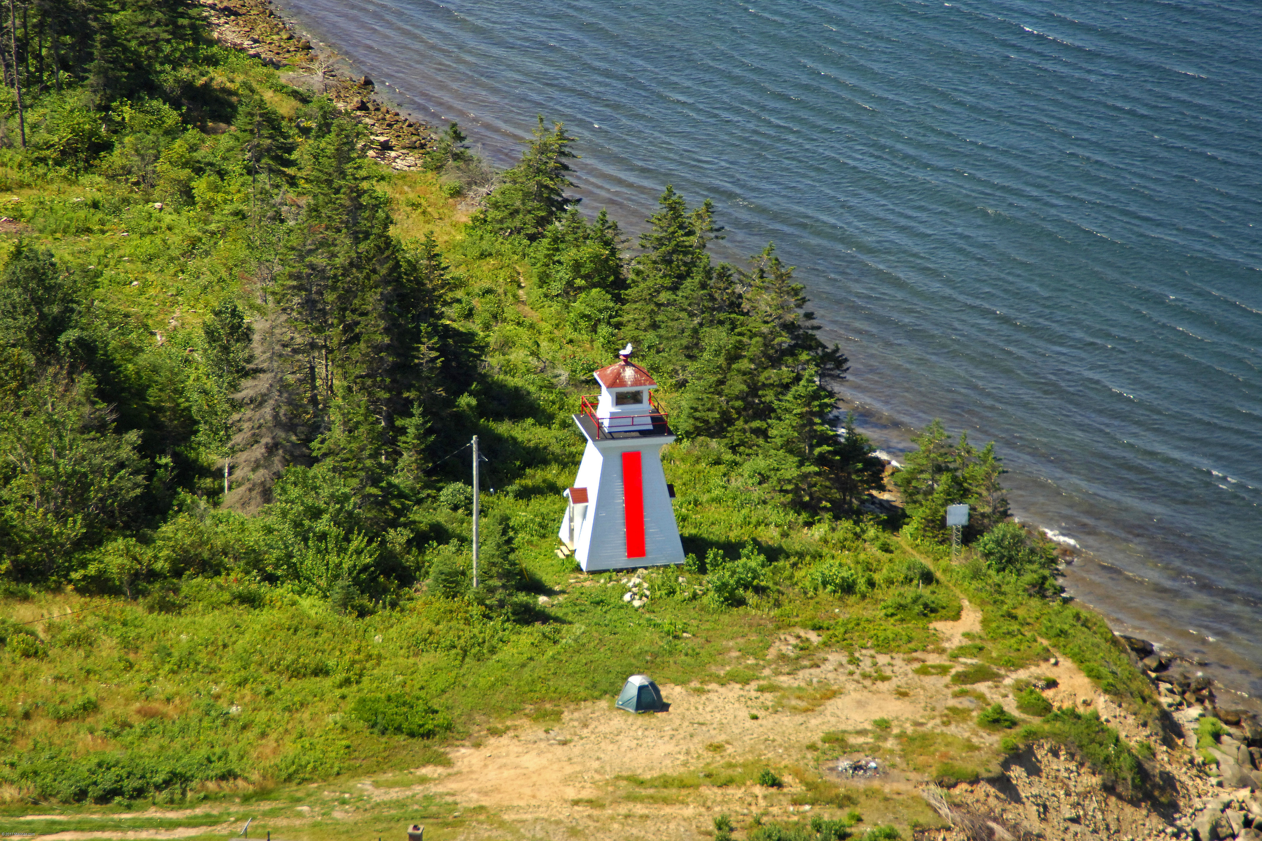Great Bras D'Or Front Range Lighthouse in Big Bras D'Or, NS, Canada