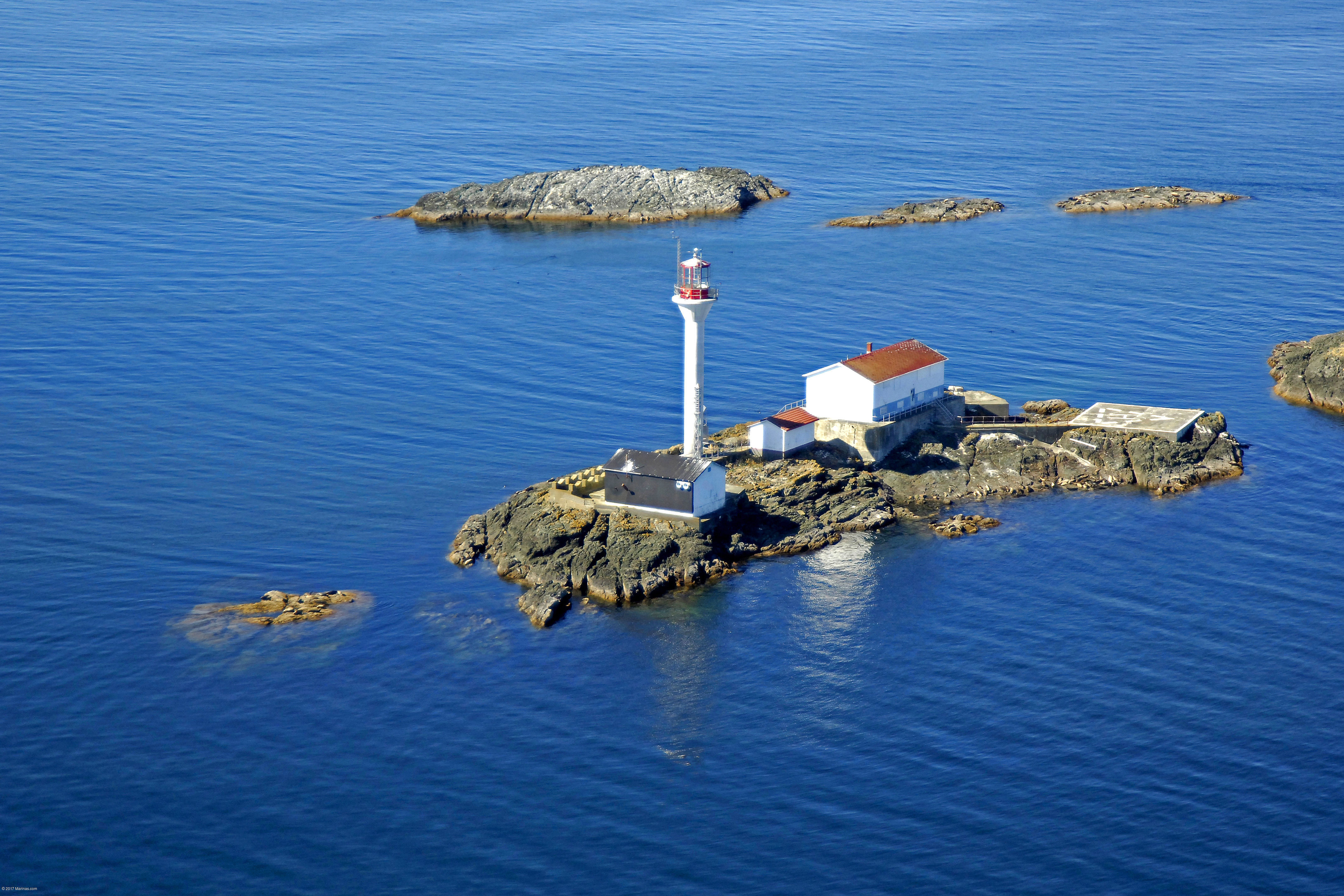 Sisters Islets Light Lighthouse in Qualicum Beach, BC, Canada