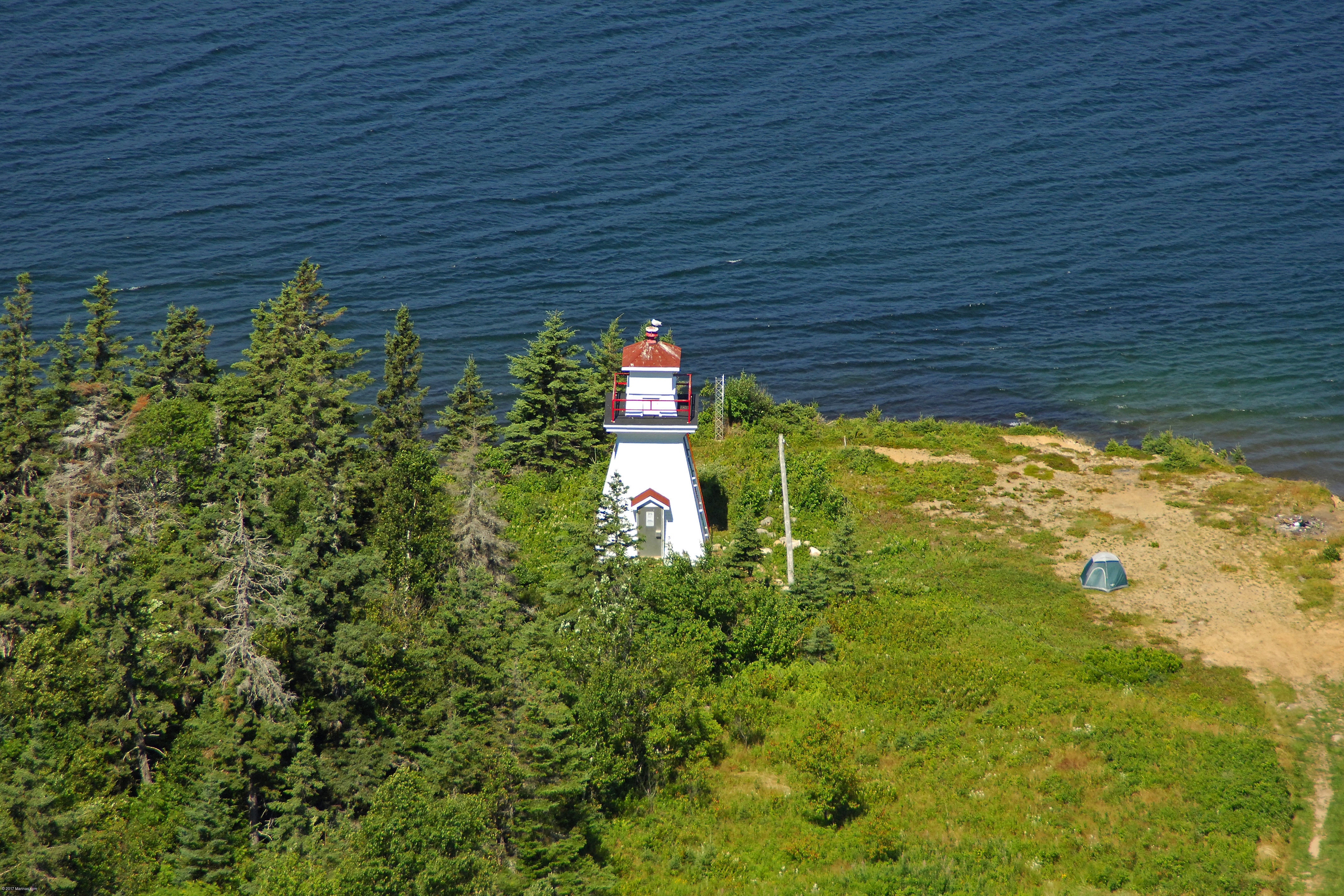 Great Bras D'Or Front Range Lighthouse in Big Bras D'Or, NS, Canada