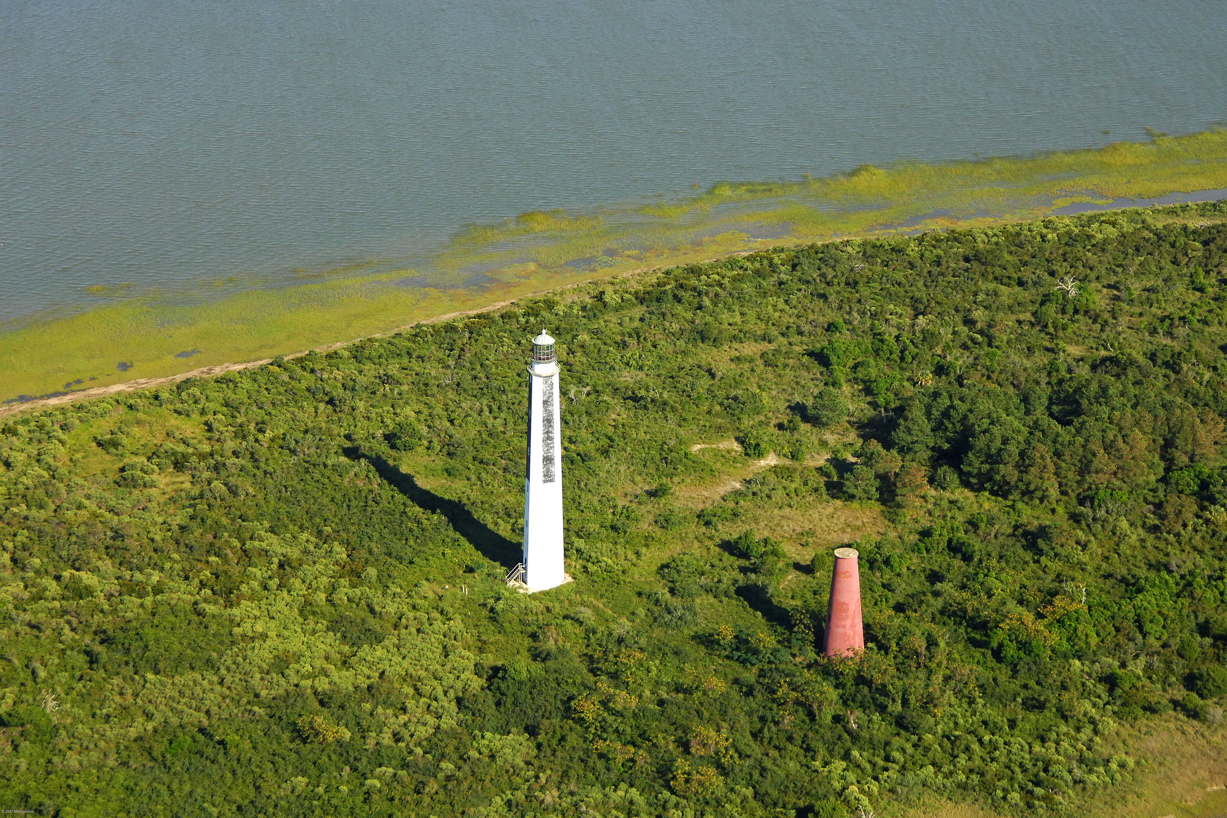 Cape Romain Lighthouse in McClellanville, SC, United States