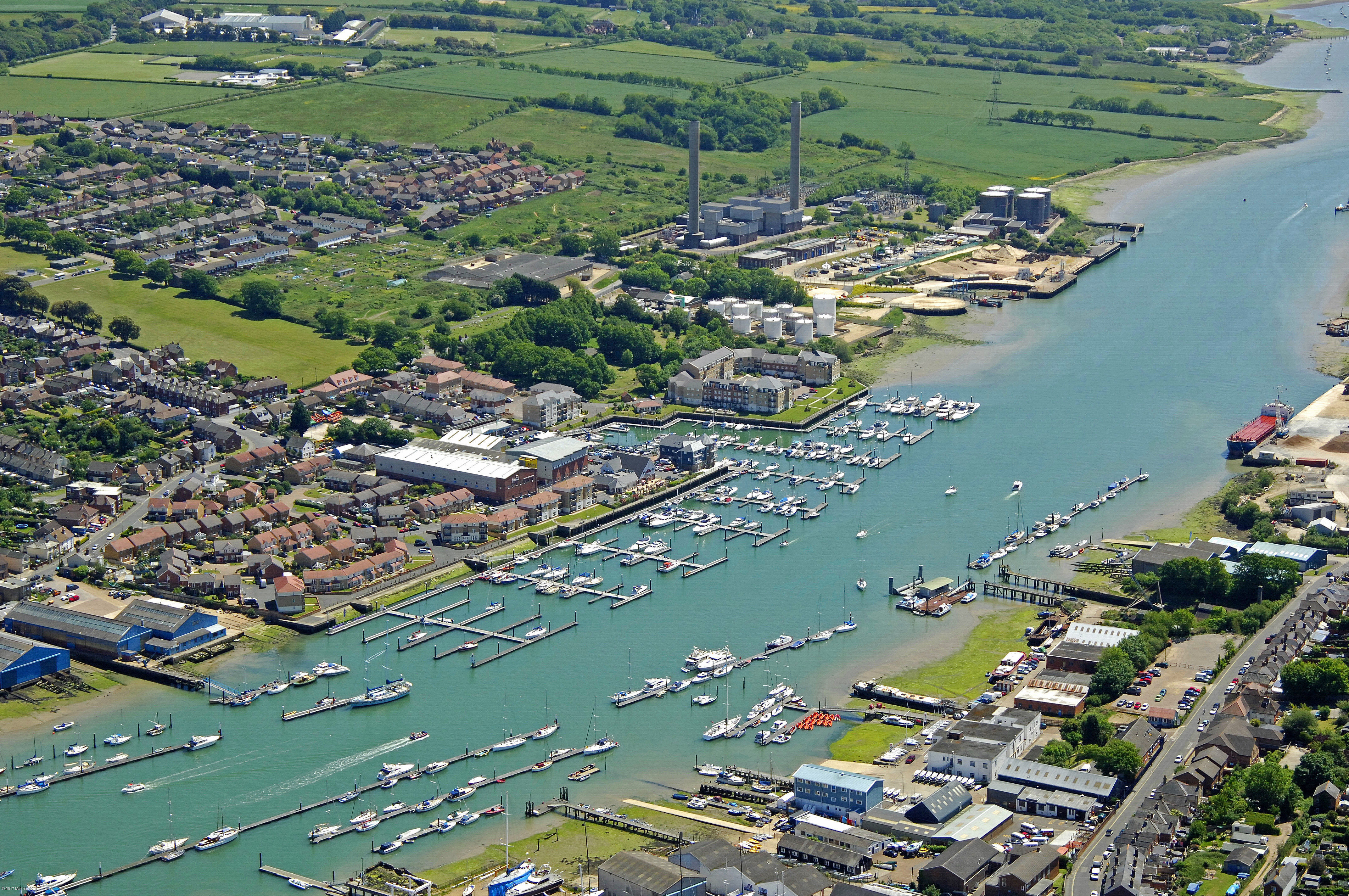 East Cowes Marina in East Cowes, Isle of Wight, GB, United Kingdom
