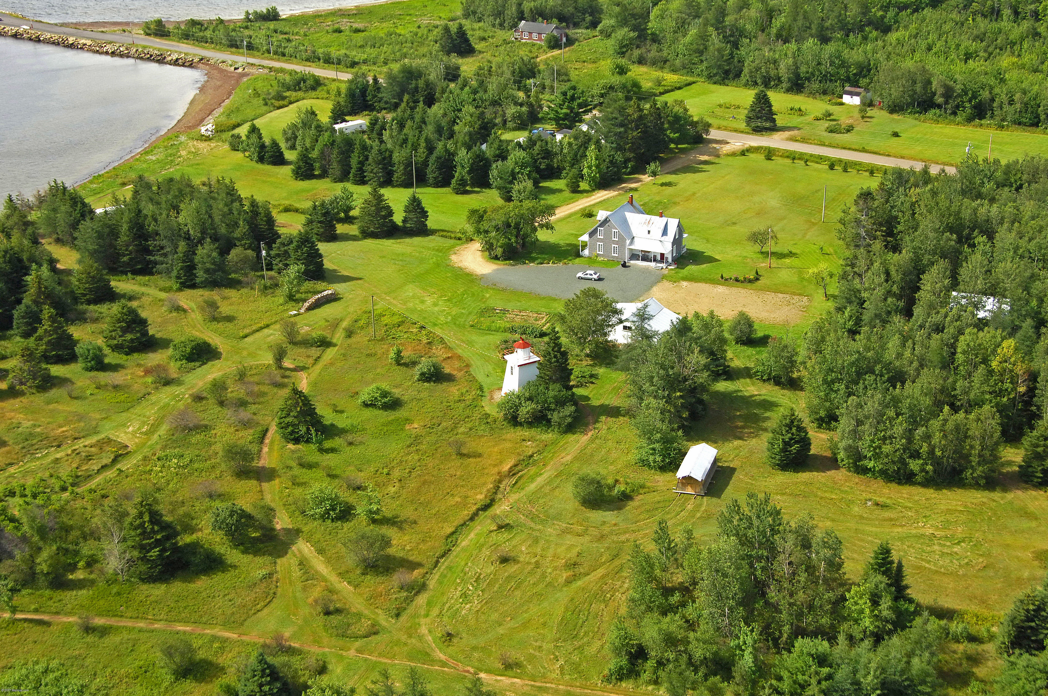 Lower Neguac Rear Range Lighthouse in Miramichi, NB, Canada