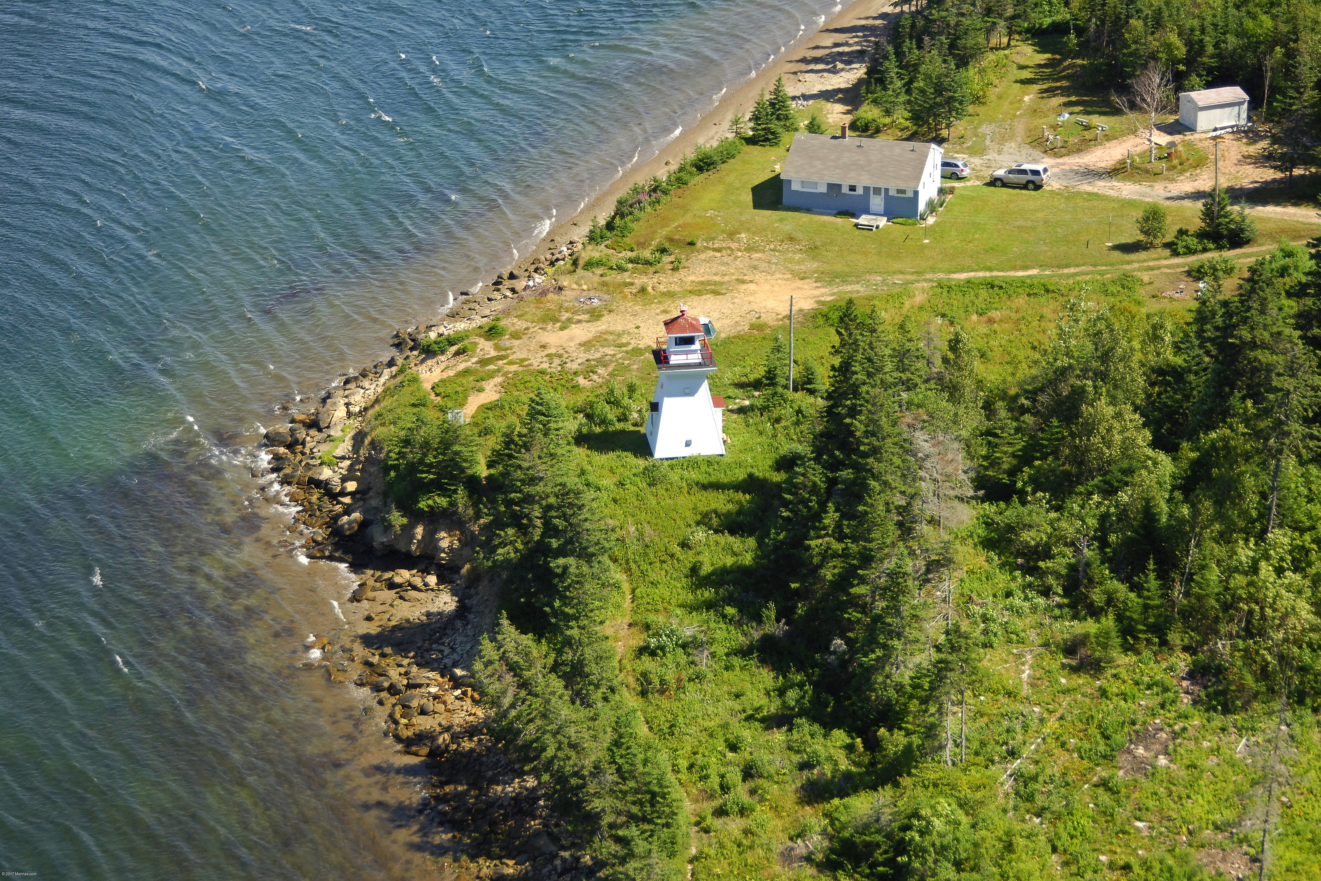 Great Bras D'Or Front Range Lighthouse in Big Bras D'Or, NS, Canada