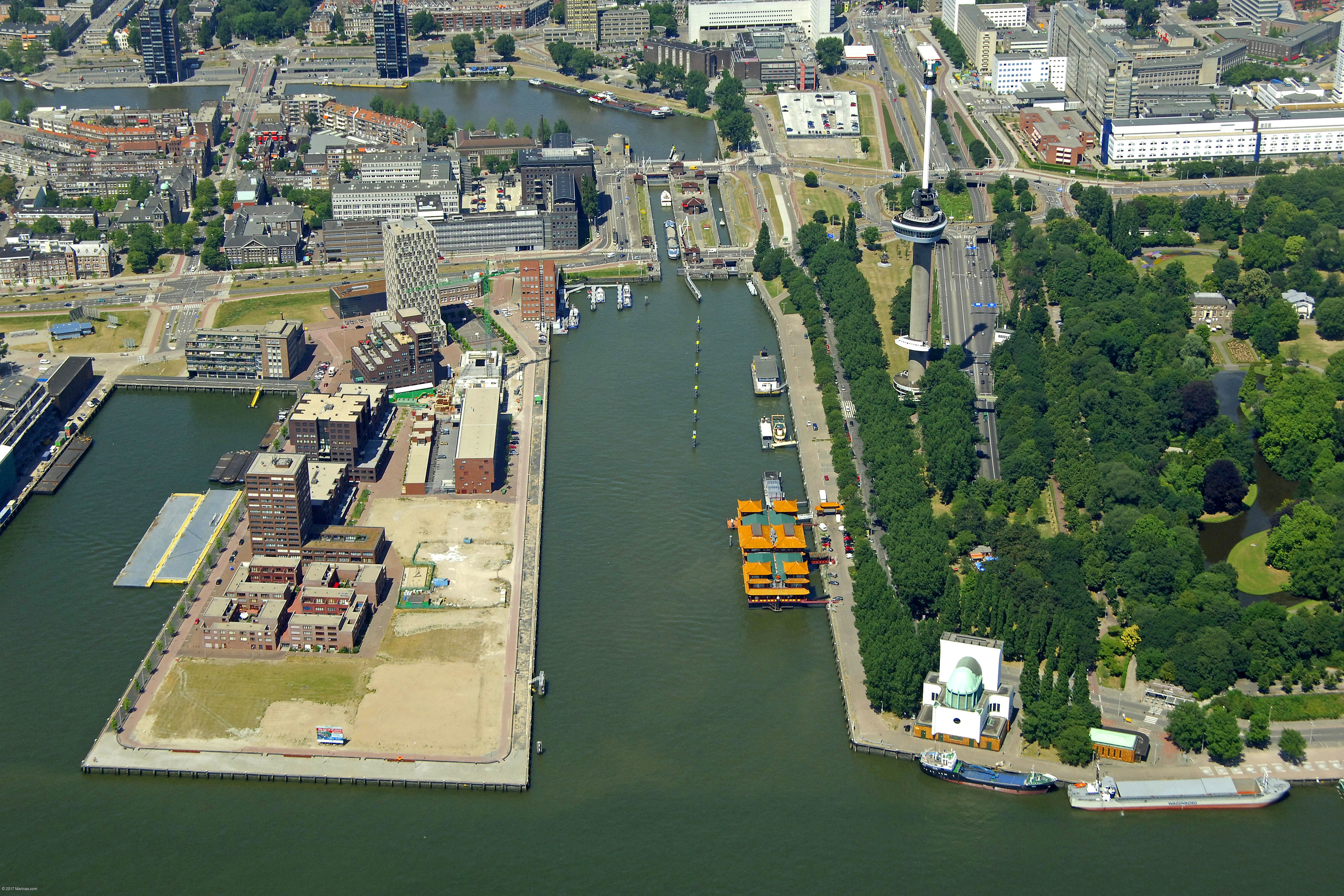 Parkhaven Yacht Harbour in Rotterdam, South Holland, Netherlands