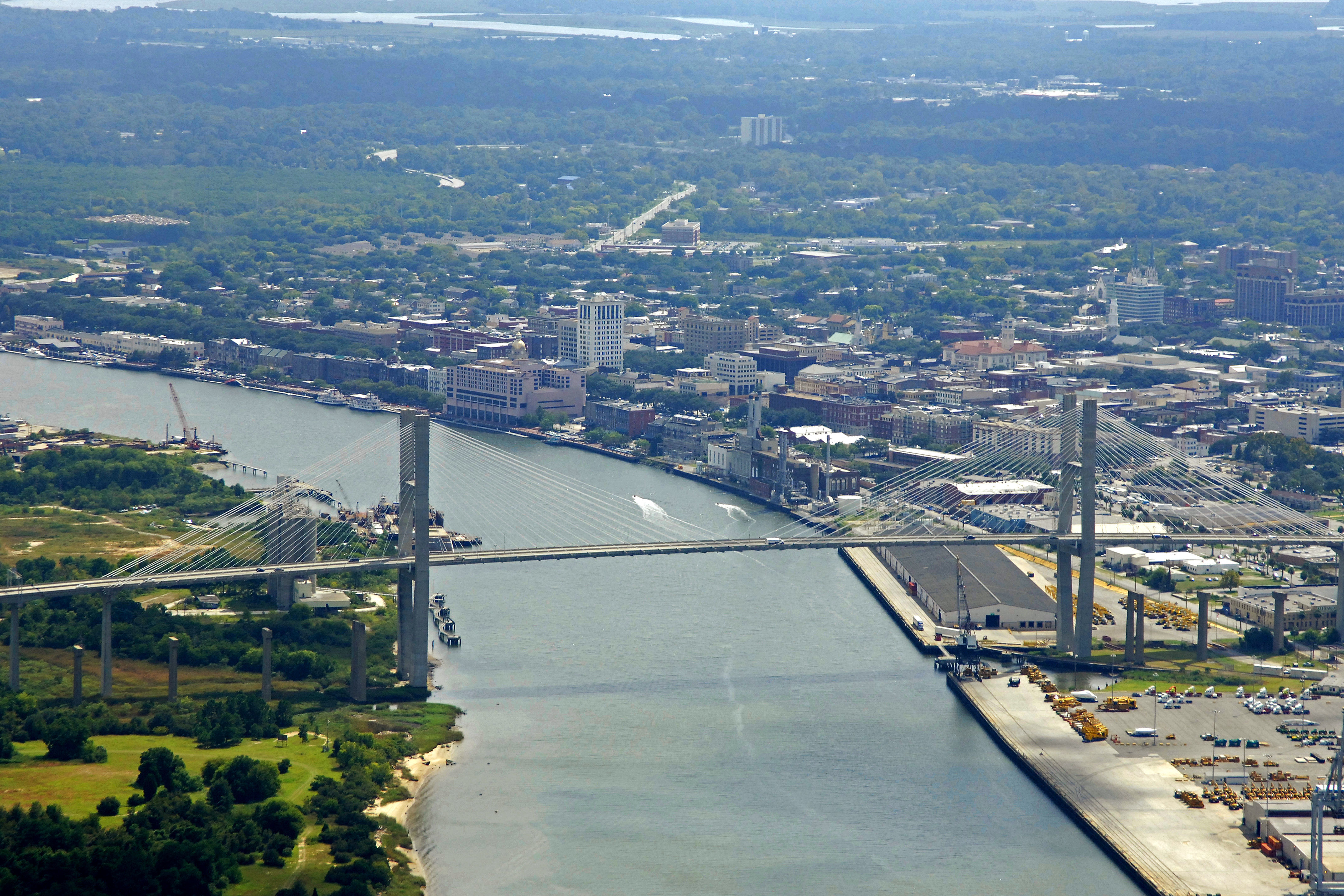 Savannah Waterfront Harbor in Savannah, GA, United States - harbor