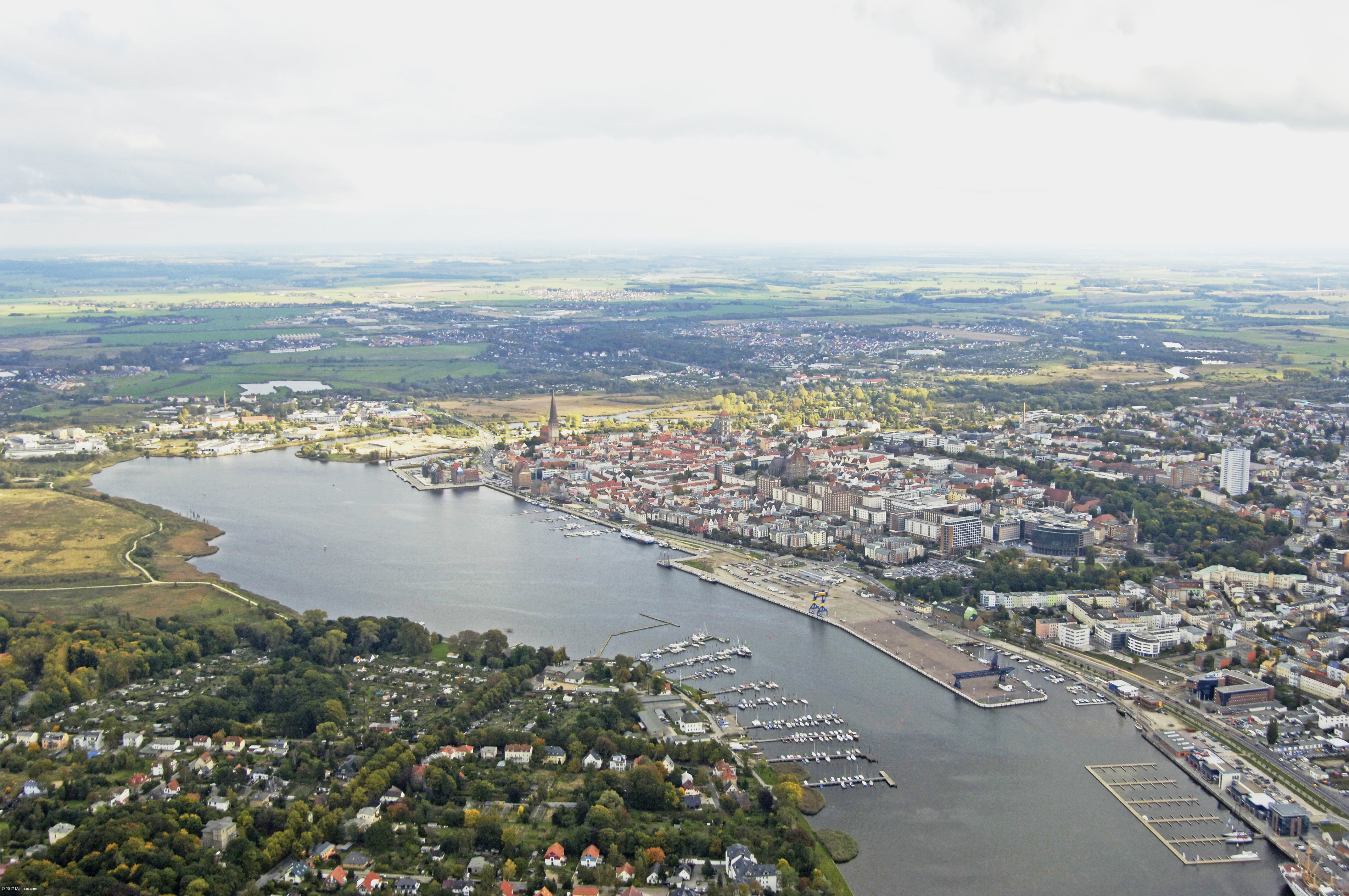 Rostock Harbor in Rostock, MecklenburgWestern Pomerania, Germany