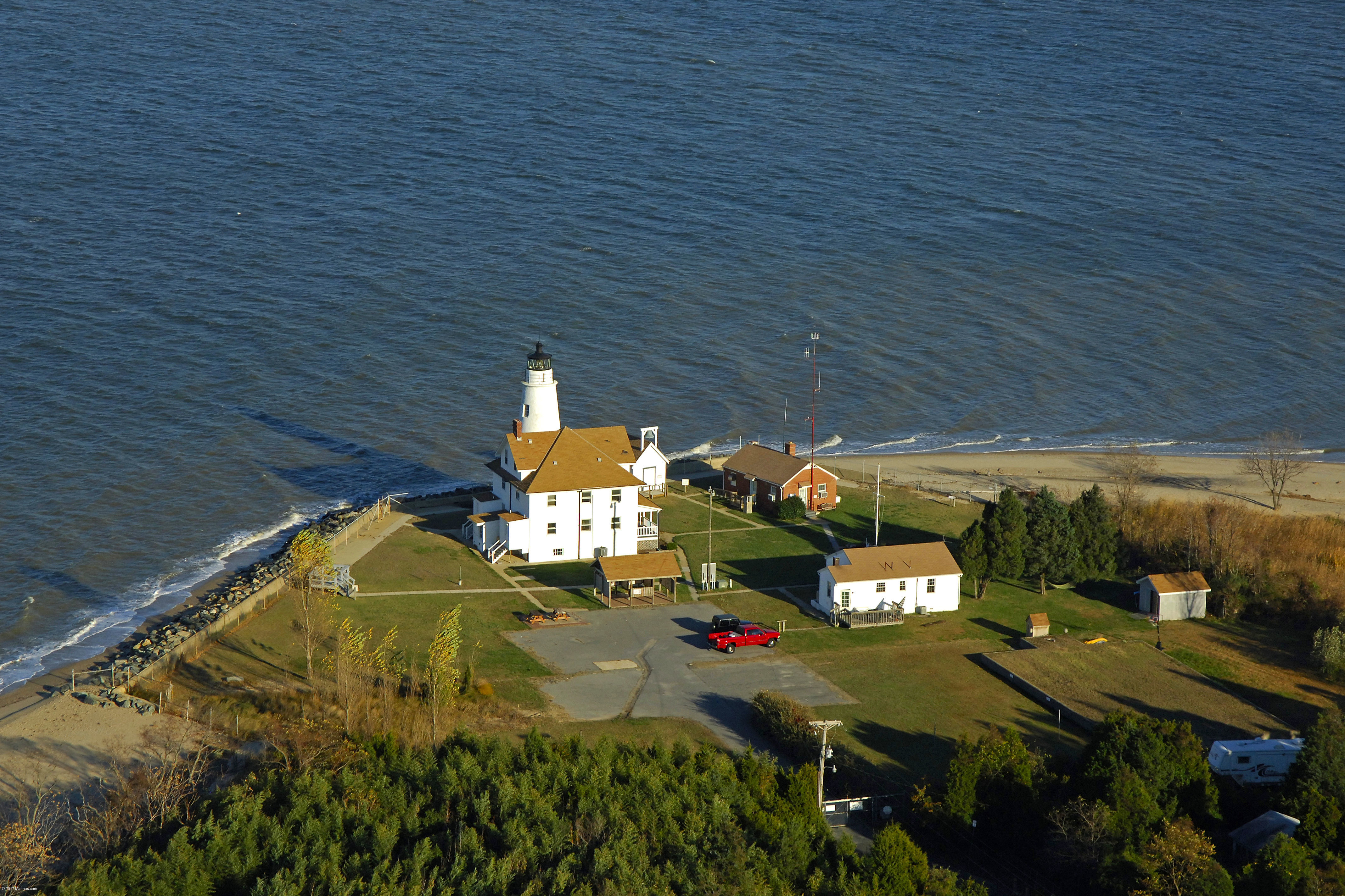 Cove Point Lighthouse in Solomons, MD, United States lighthouse