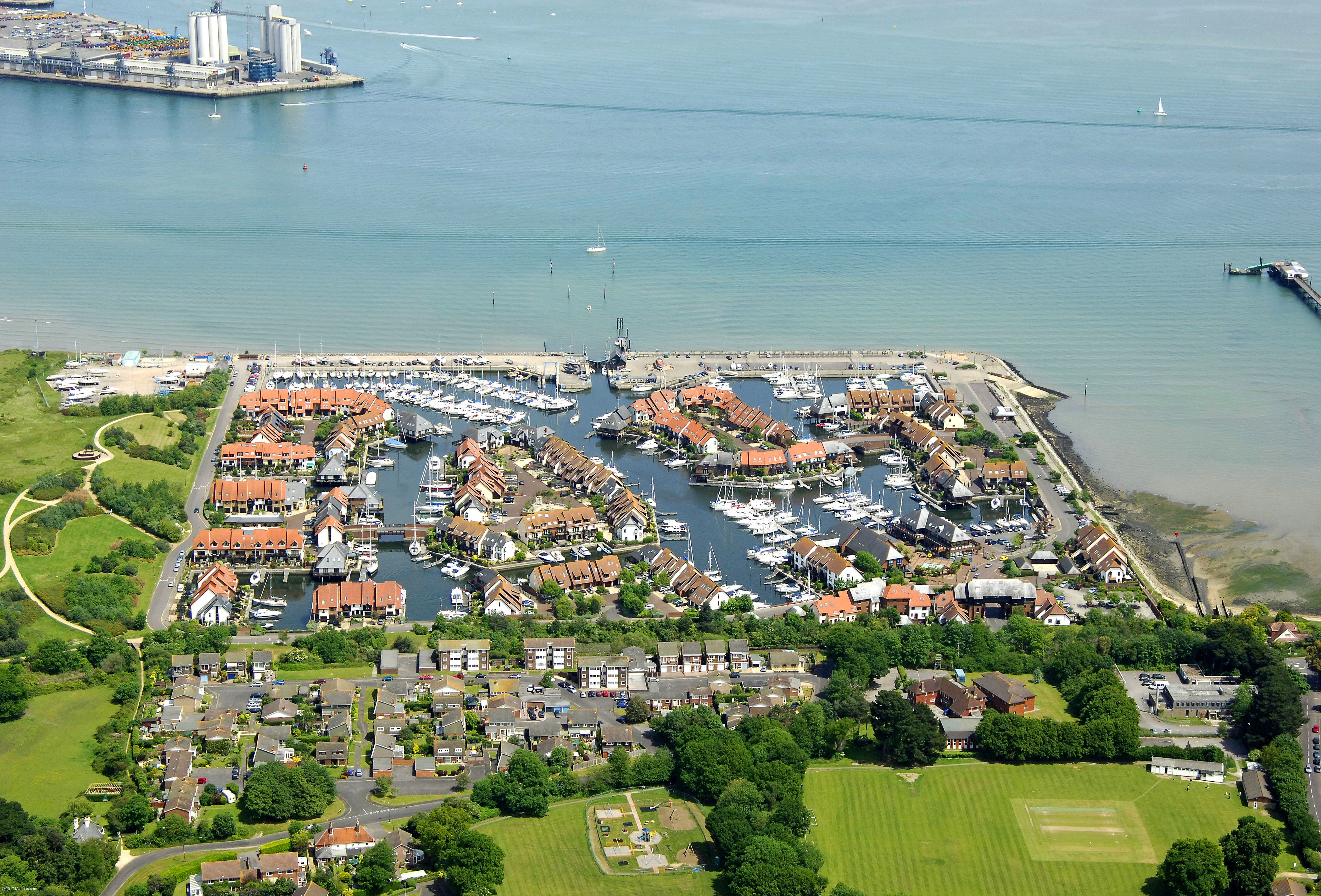 Hythe Marina Village in Southampton, Hampshire, GB, United Kingdom