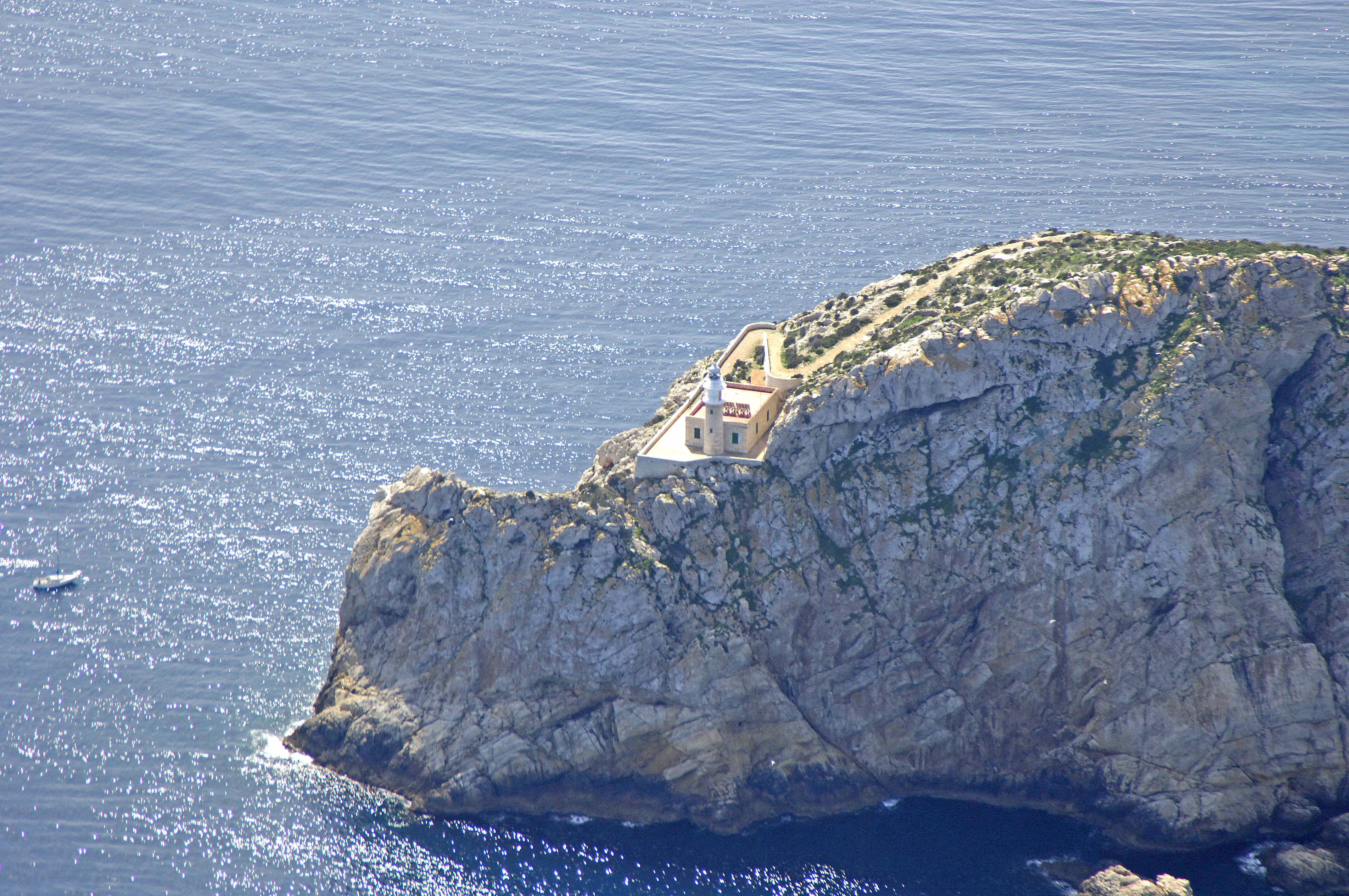 Punta Tramontana Light Cap De Tramuntana Light Lighthouse In Sant Elm 