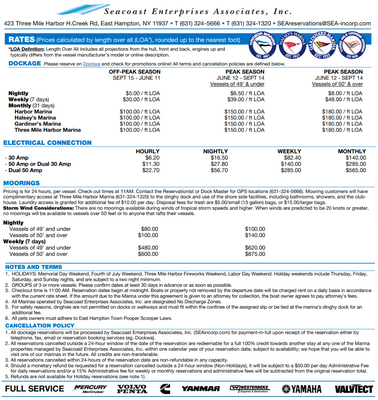 East Hampton Three Mile Harbor Marinas and Moorings