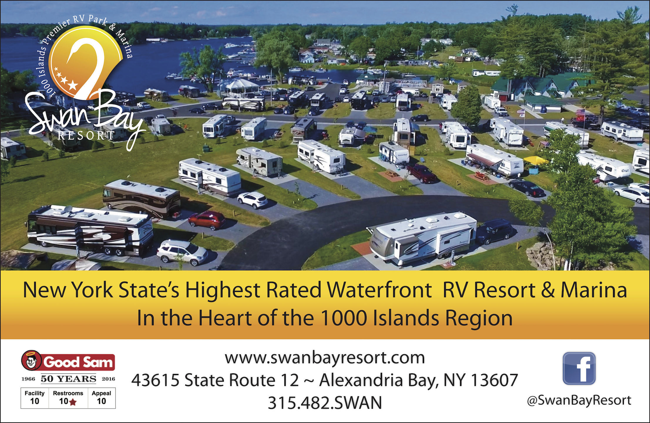 SWAN BAY RESORT 1000 Islands Premier RV Resort, Vacation Rentals and
