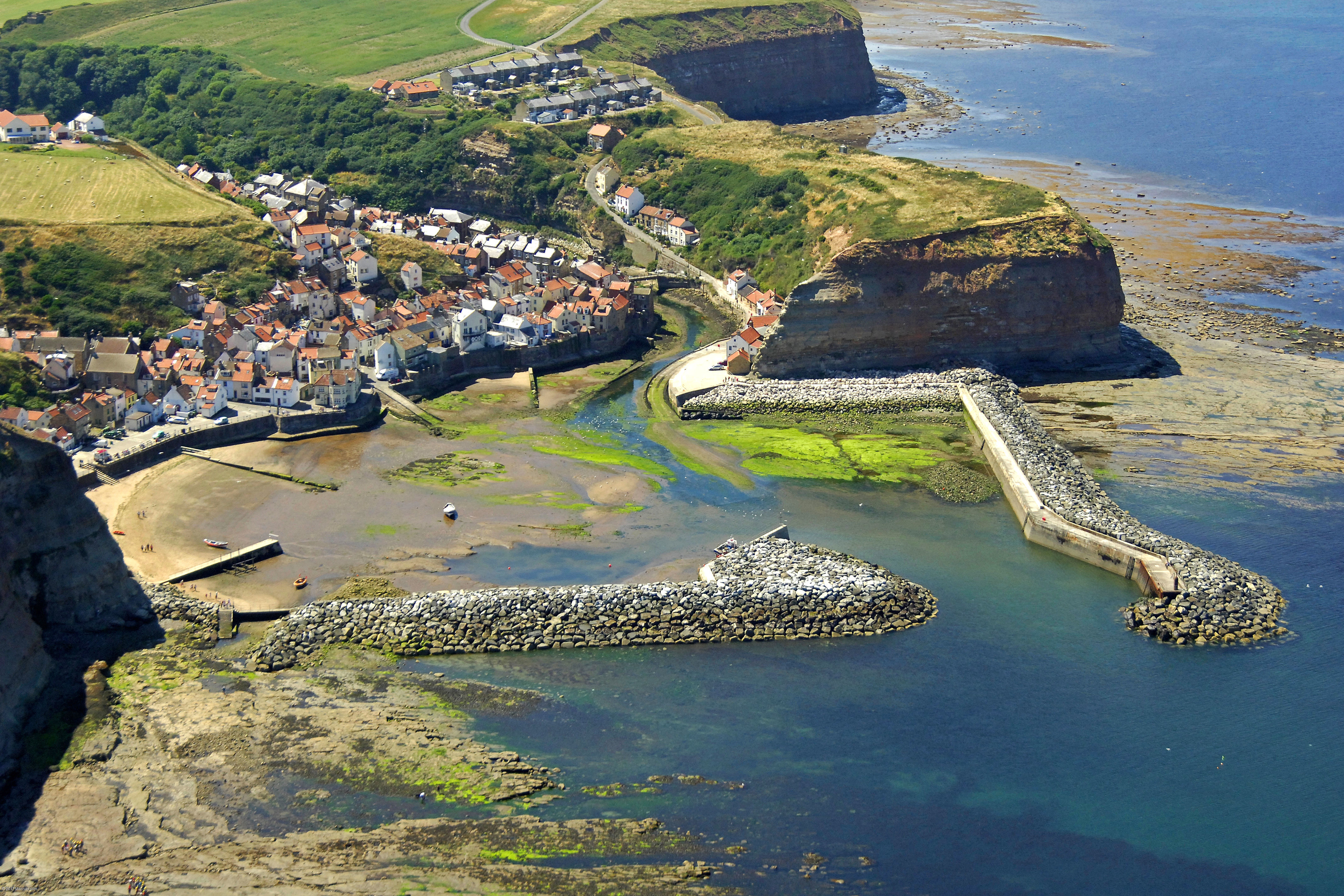 Port Mulgrave Harbour in near Staithes, GB, United Kingdom Marina