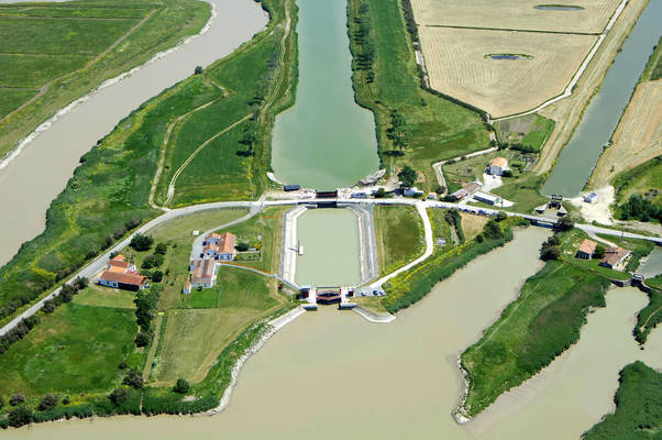 The Sea Lock at the Maritime Canal Of Marans