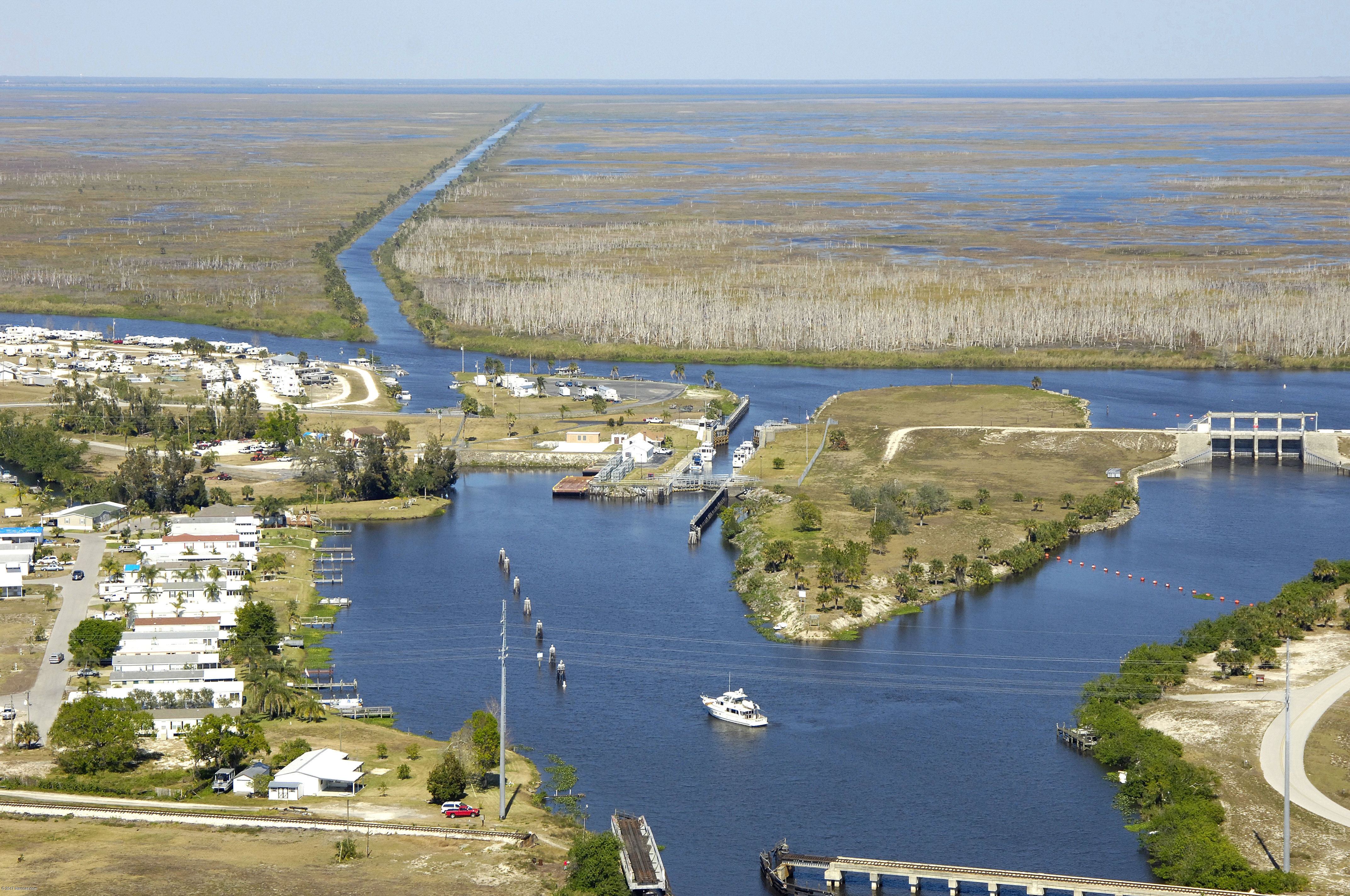US Moore Haven Lock & Dam in Moore Haven, FL, United States lock