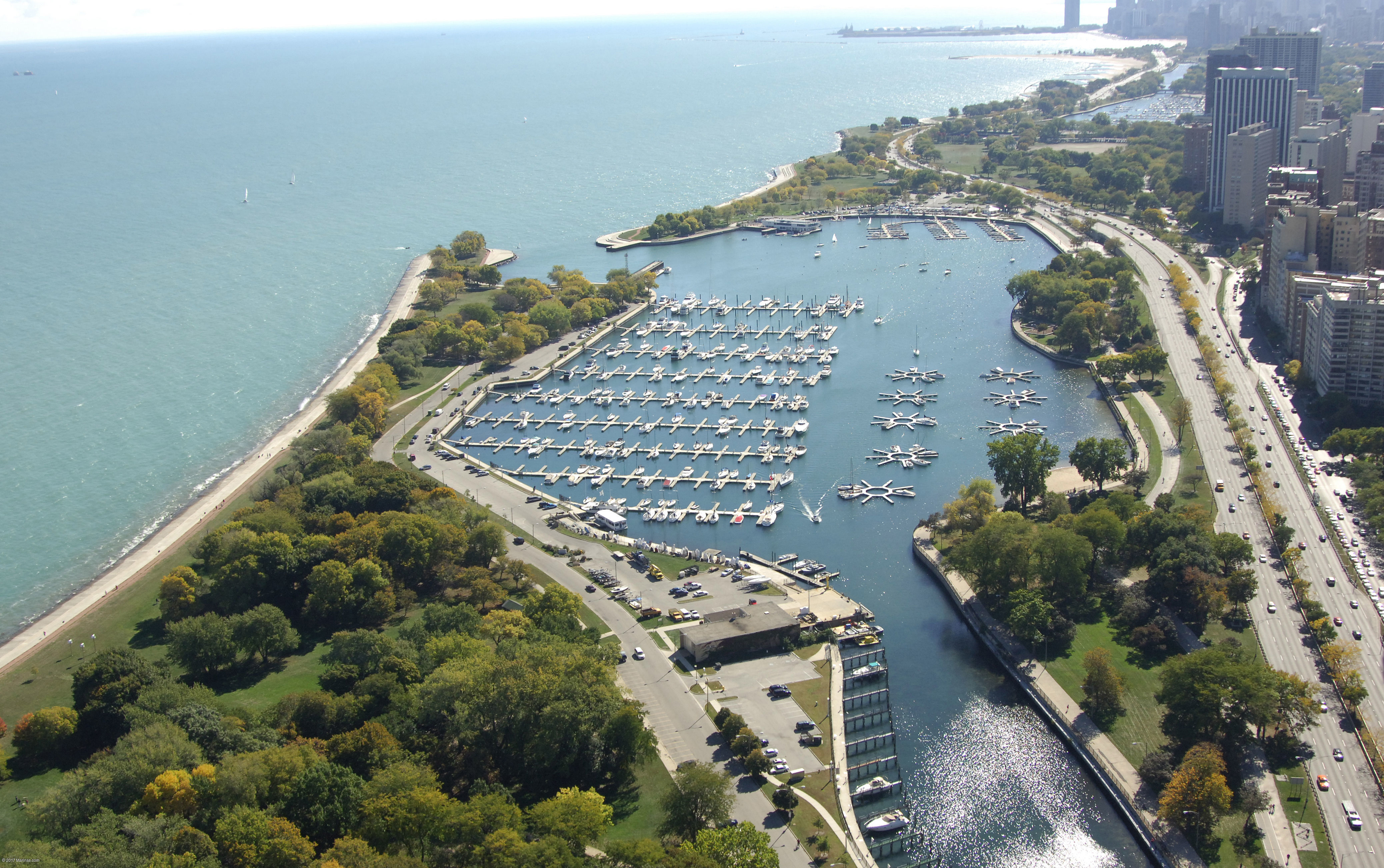 Belmont Harbor, the Chicago Harbors in Chicago, IL, United States