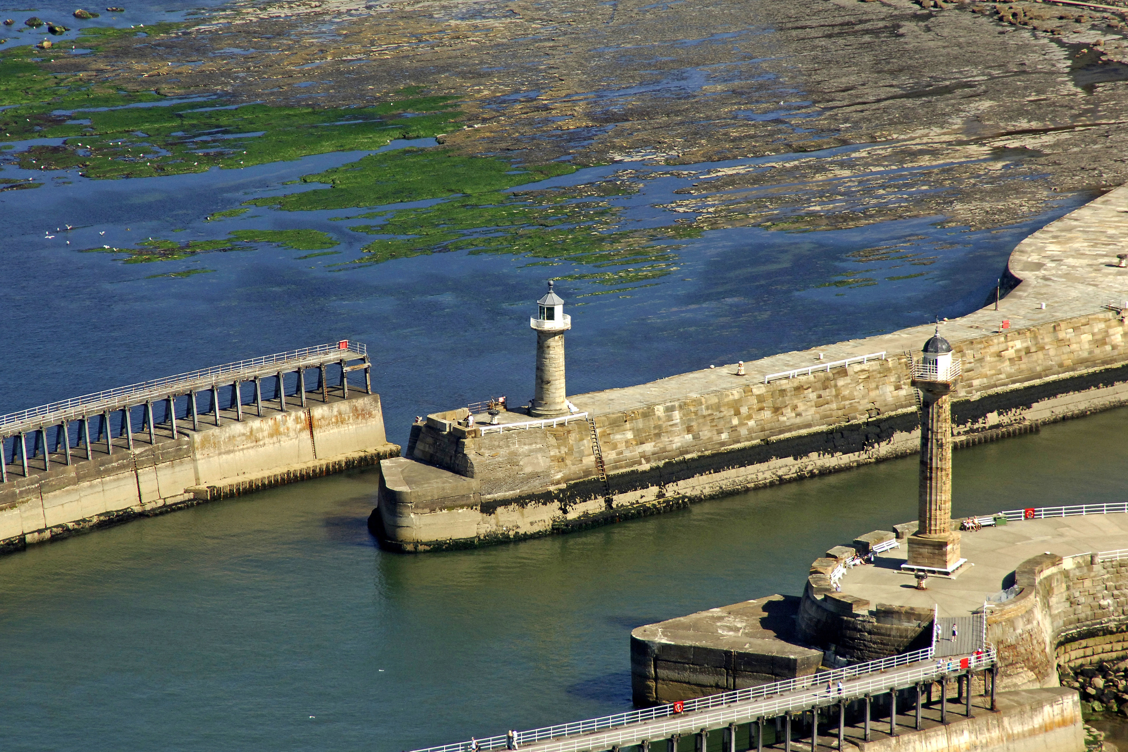 Whitby Pier Old Lighthouse In Whitby GB United Kingdom Lighthouse 