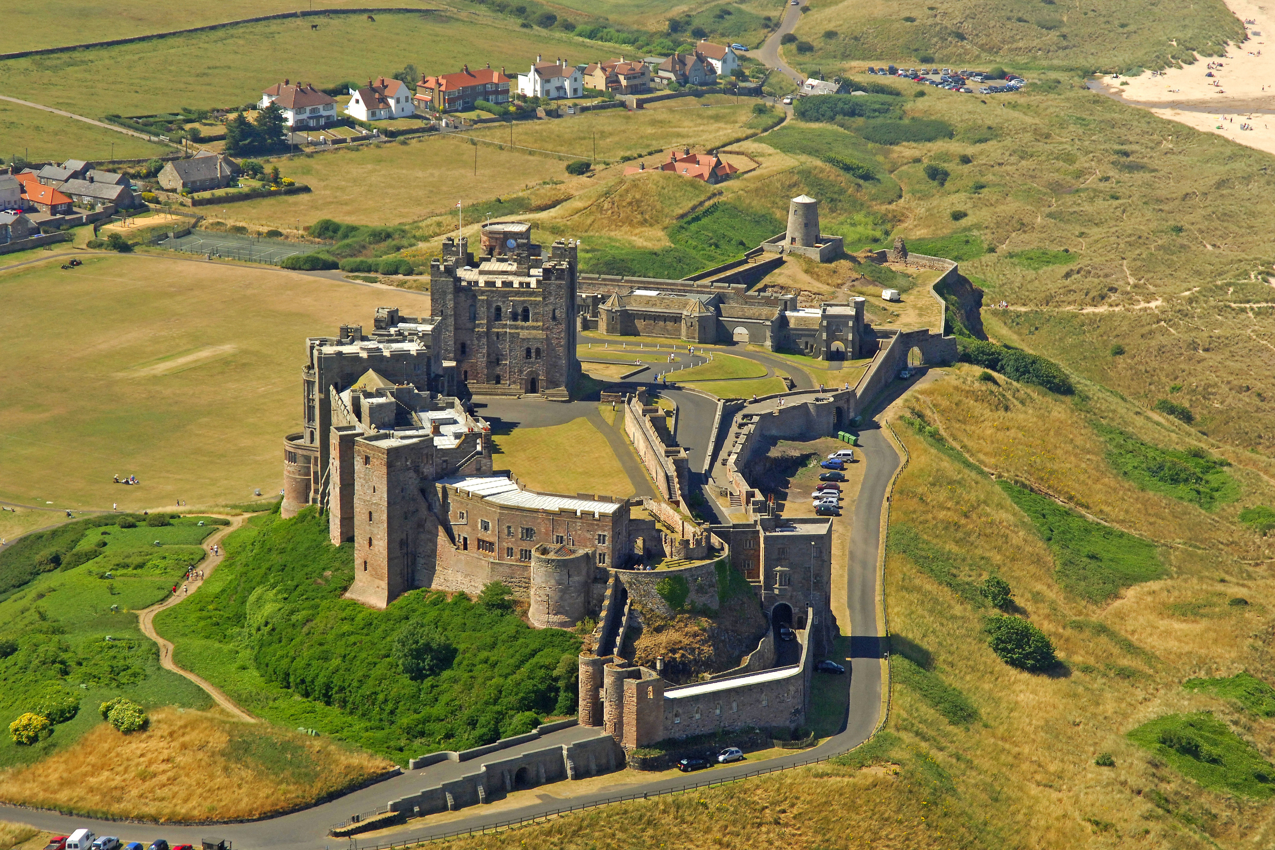 Bamburgh Castle Landmark In Bamburgh GB United Kingdom Landmark 