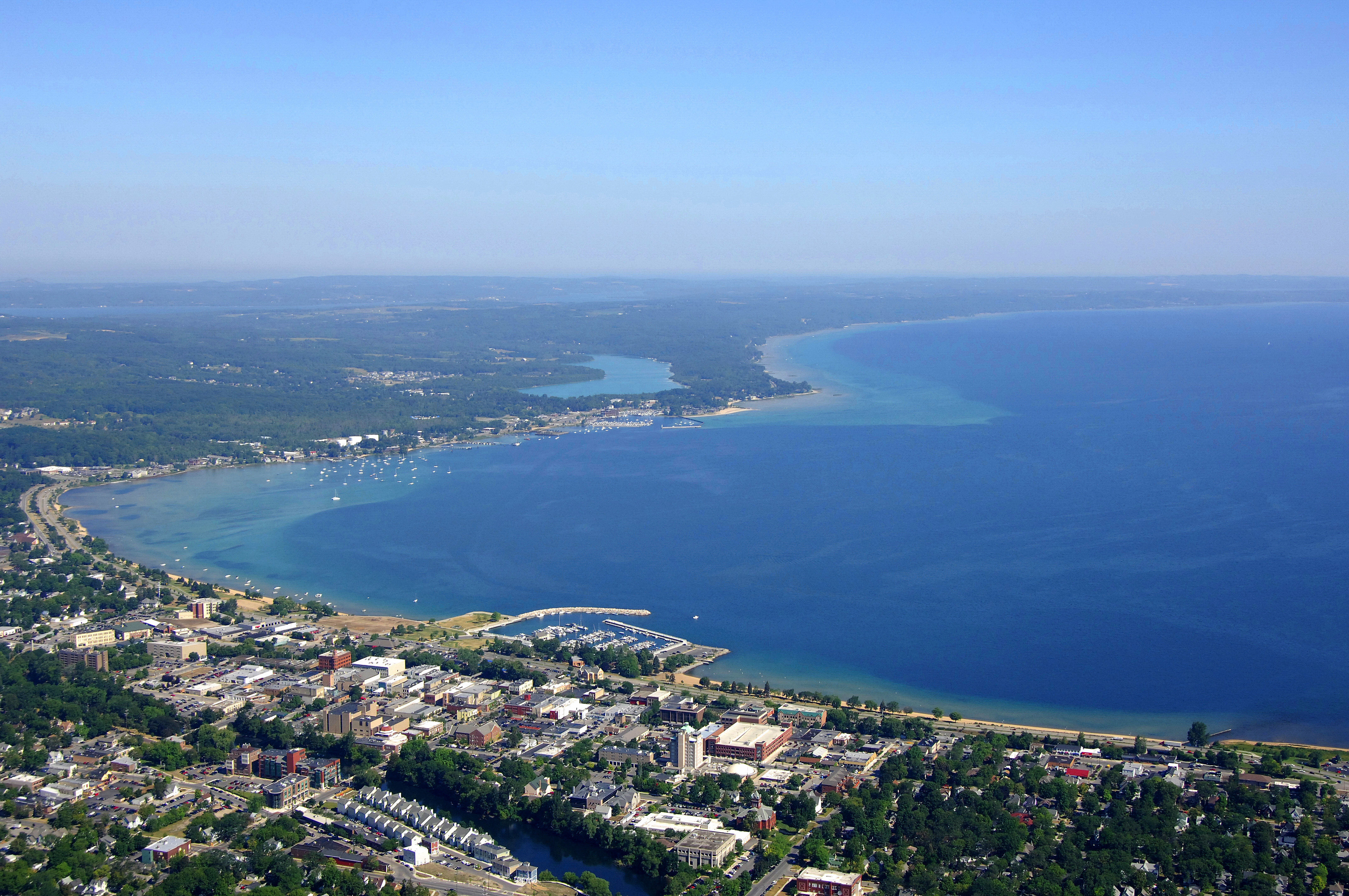 Traverse City Harbor In Traverse City MI United States Harbor 