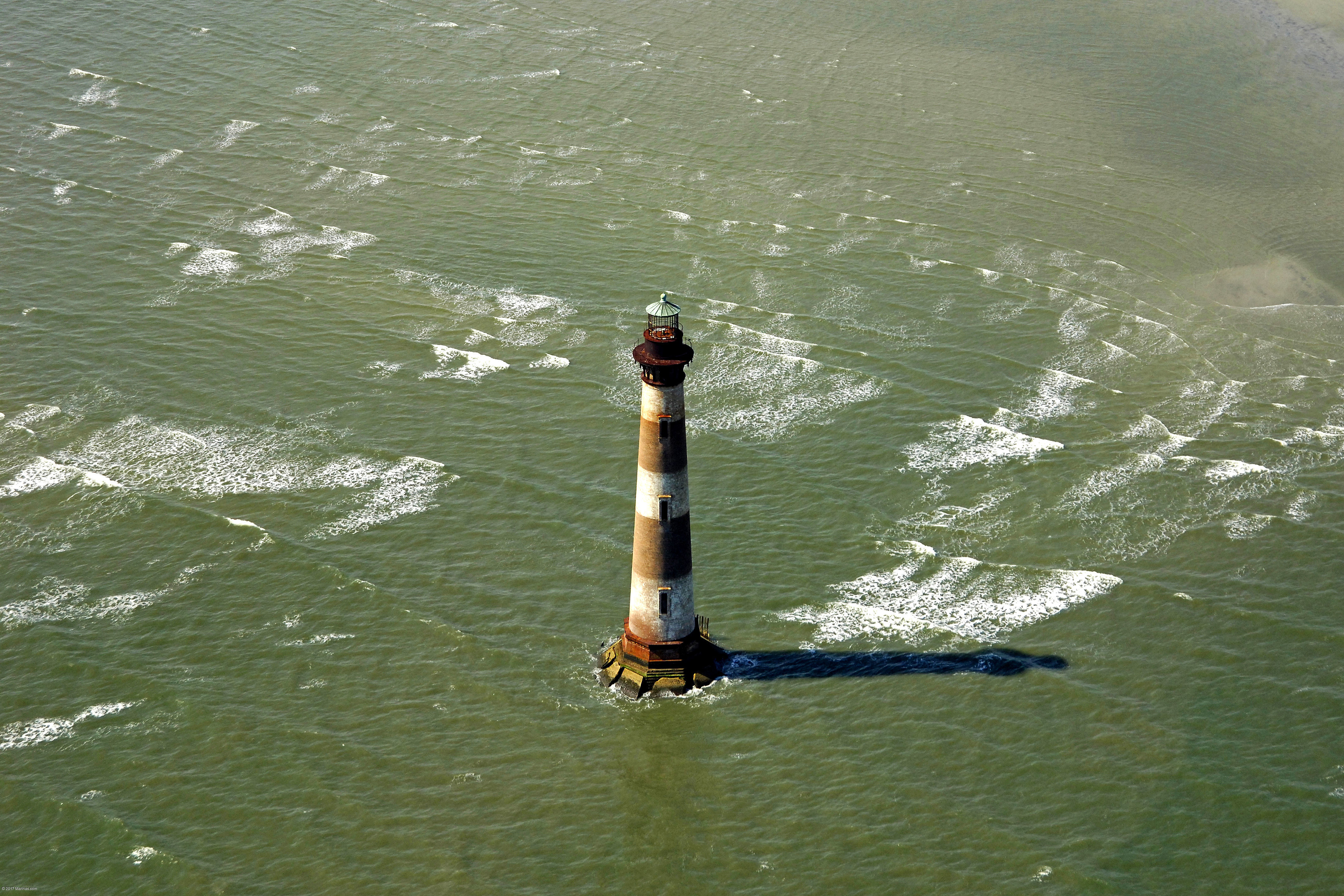 Morris Island Lighthouse in Folly Beach, SC, United States lighthouse